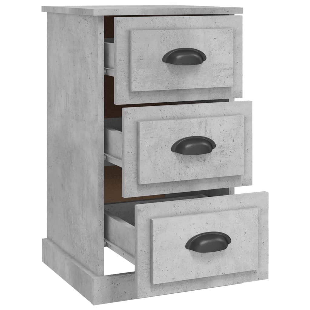 Noptieră, gri beton, 39x39x67 cm, lemn prelucrat GartenMobel Dekor