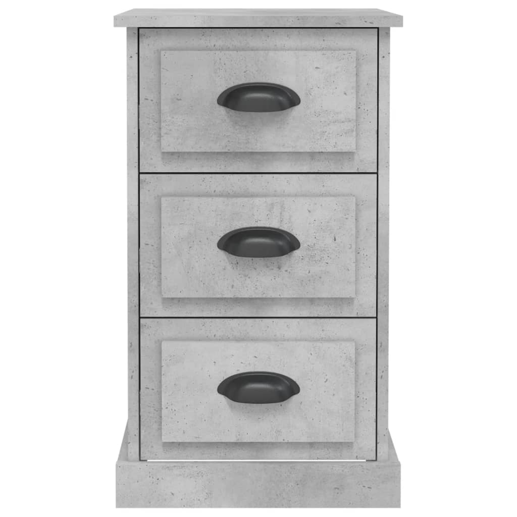 Noptieră, gri beton, 39x39x67 cm, lemn prelucrat GartenMobel Dekor