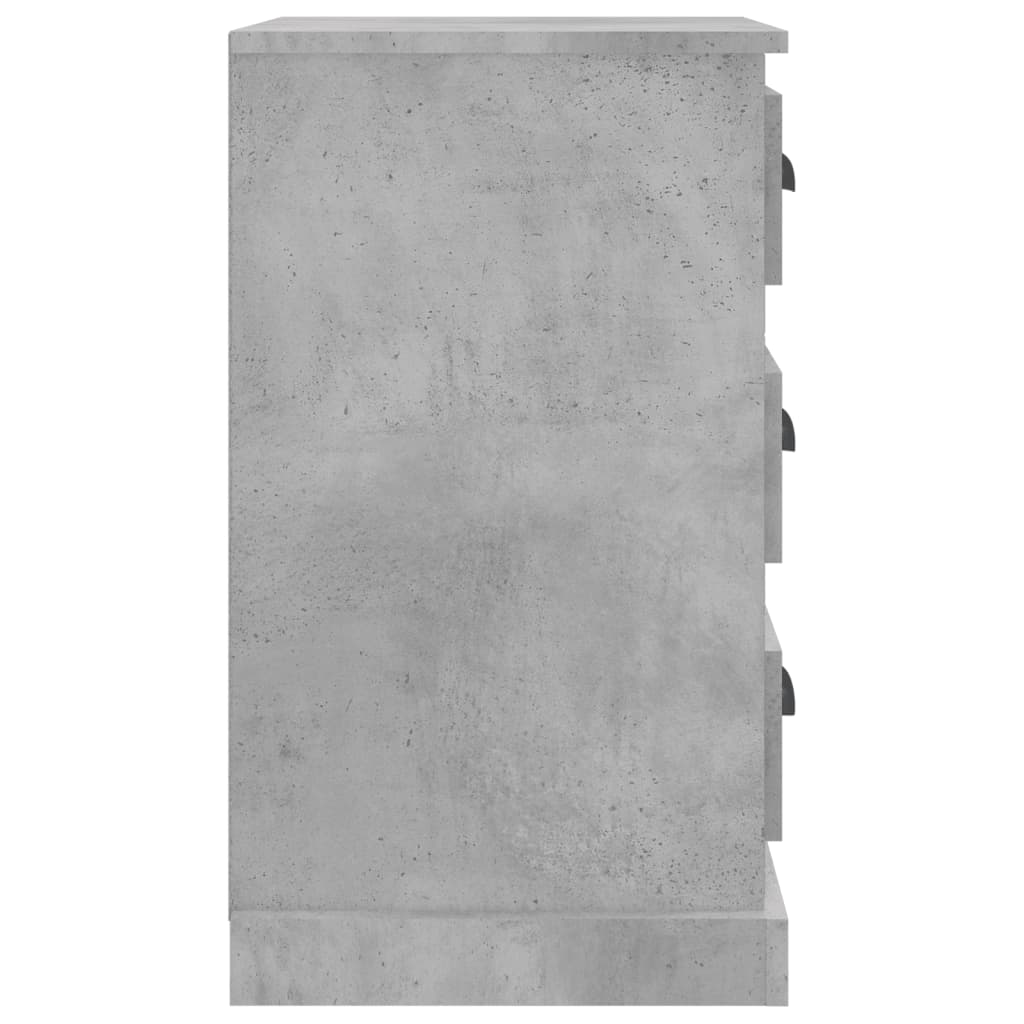 Noptieră, gri beton, 39x39x67 cm, lemn prelucrat GartenMobel Dekor
