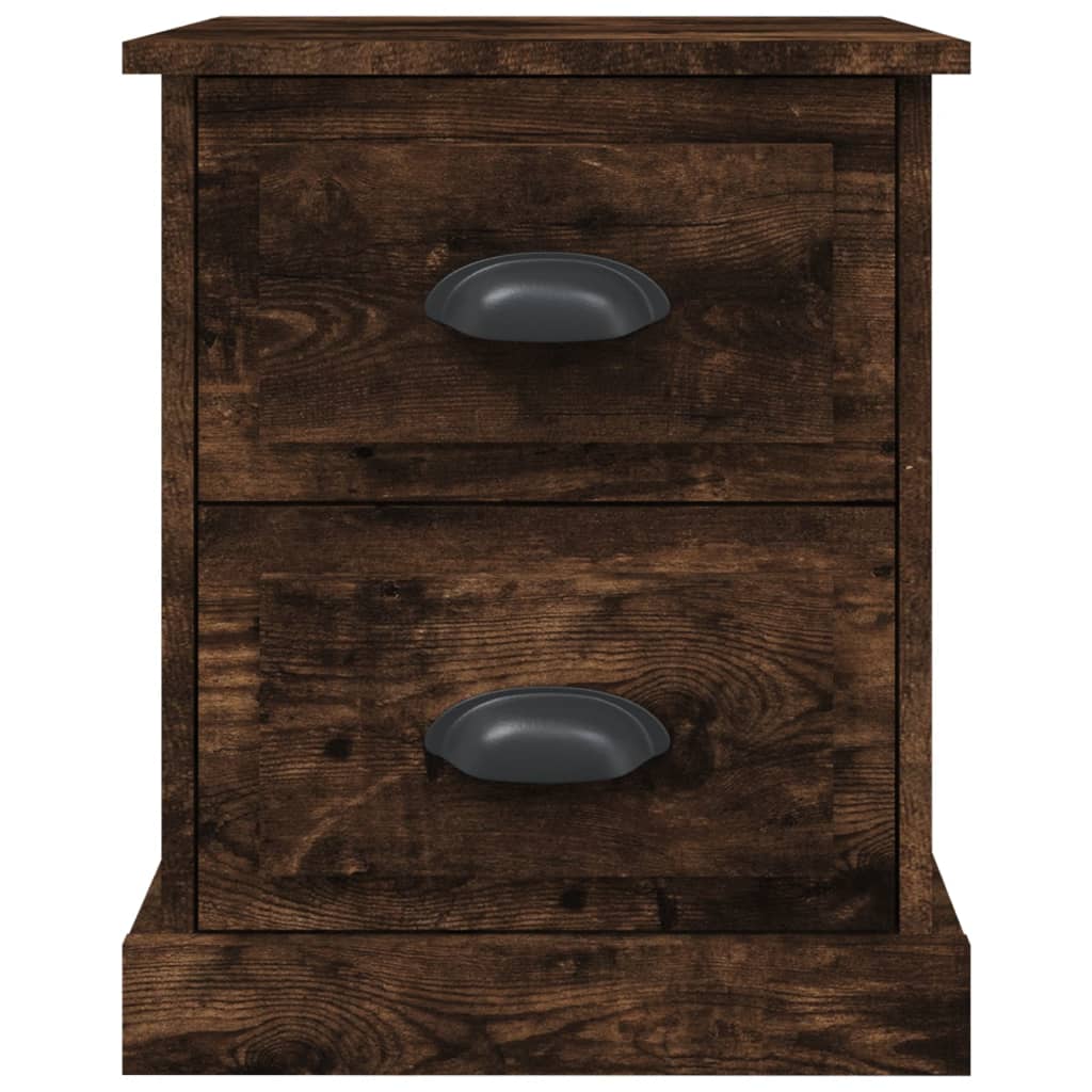 Noptiere, 2 buc., stejar afumat, 39x39x47,5 cm, lemn prelucrat GartenMobel Dekor