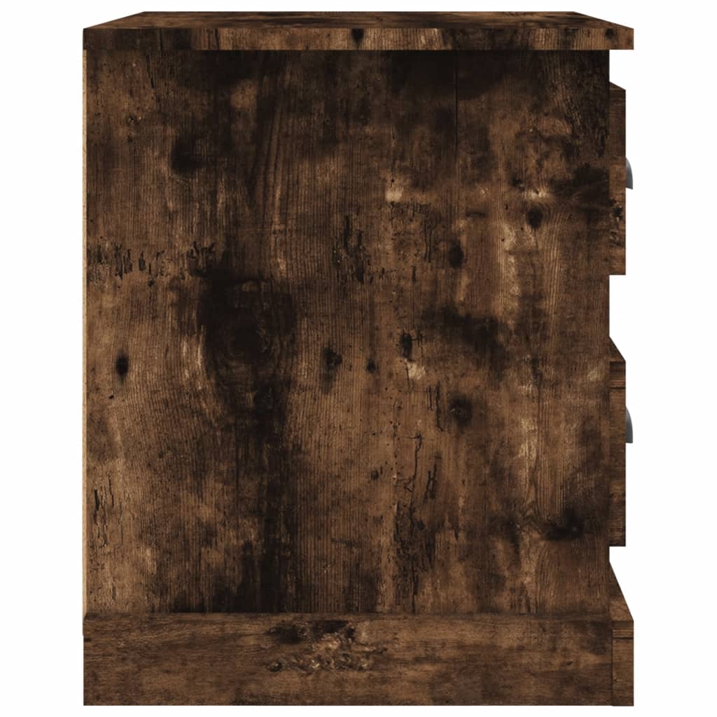 Noptiere, 2 buc., stejar afumat, 39x39x47,5 cm, lemn prelucrat GartenMobel Dekor