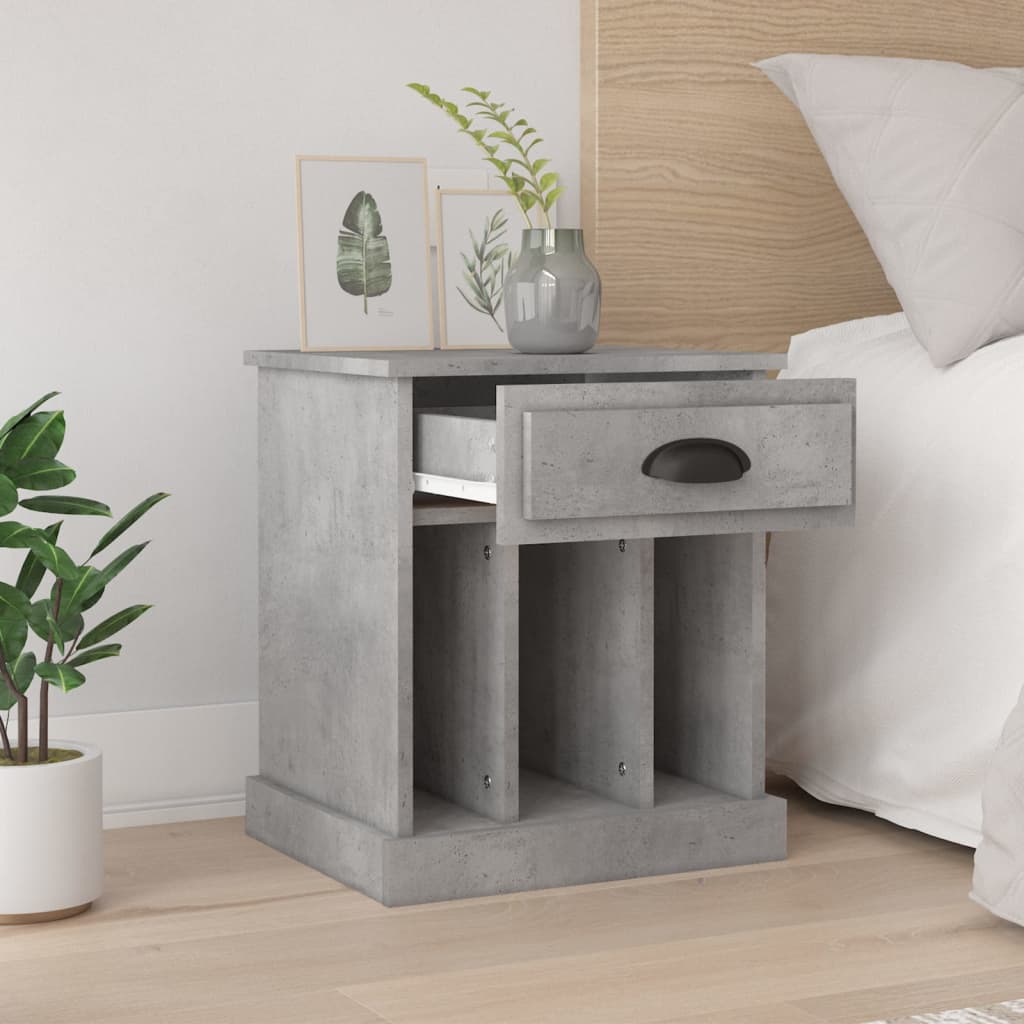 Noptiere, 2 buc., gri beton, 43x36x50 cm GartenMobel Dekor