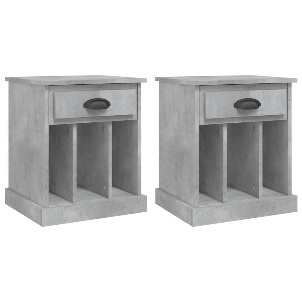 Noptiere, 2 buc., gri beton, 43x36x50 cm GartenMobel Dekor