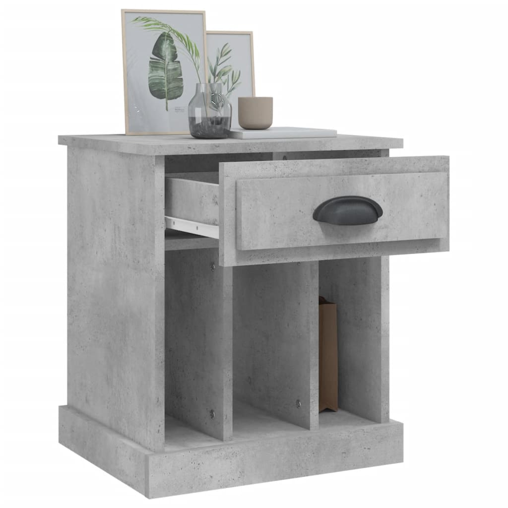 Noptiere, 2 buc., gri beton, 43x36x50 cm GartenMobel Dekor