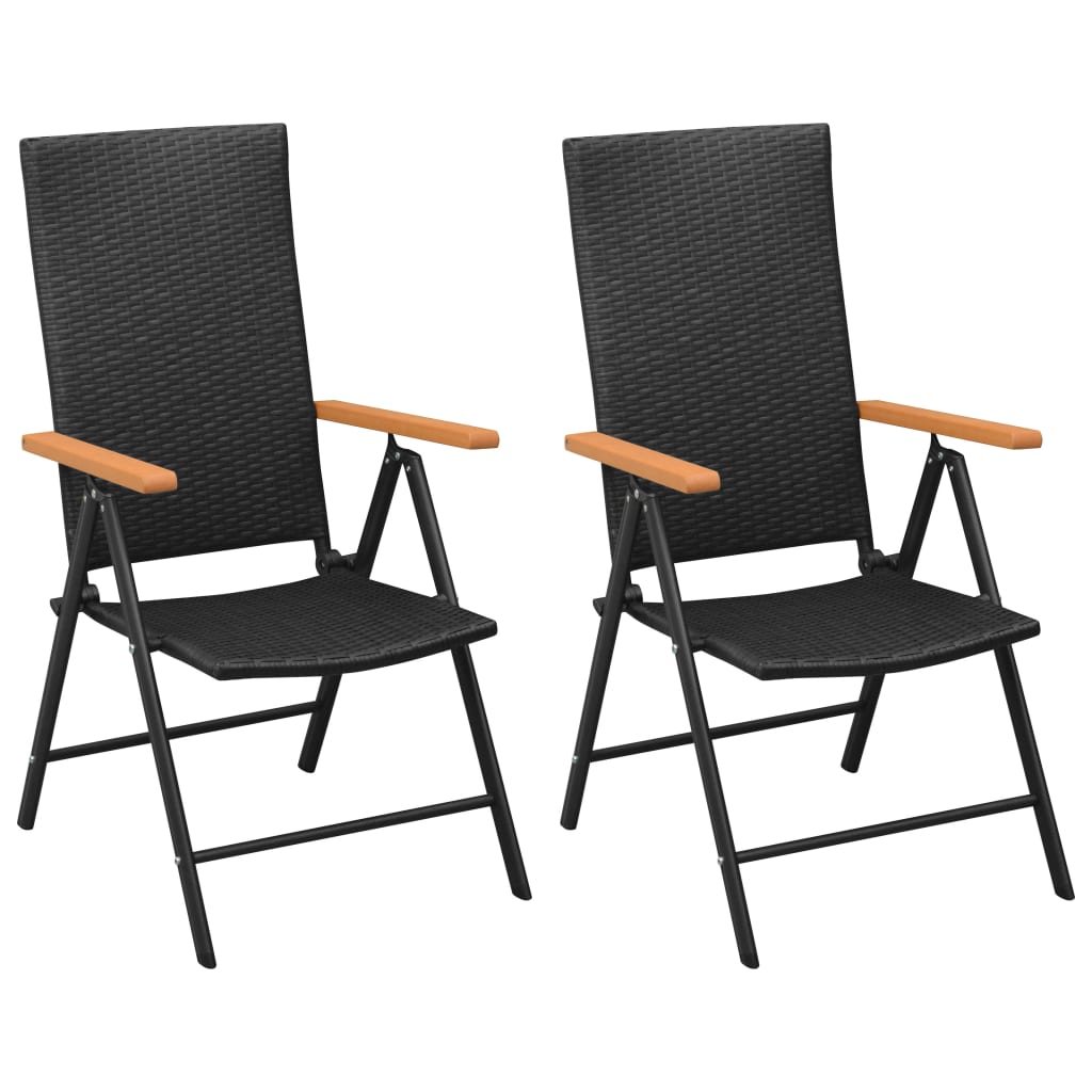 Set mobilier de grădină, 3 piese, negru și maro GartenMobel Dekor