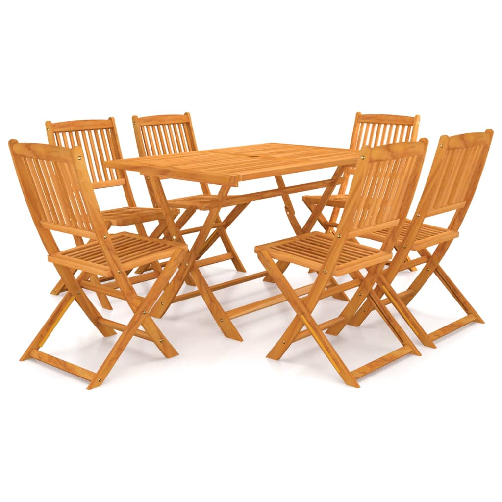 Set mobilier de grădină pliabil, 7 piese, lemn masiv acacia GartenMobel Dekor