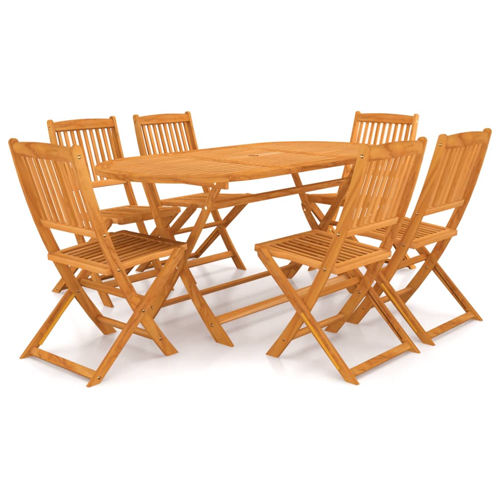 Set mobilier de grădină pliabil, 7 piese, lemn masiv acacia GartenMobel Dekor