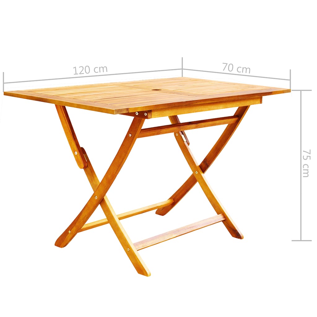 Set mobilier de grădină pliabil, 7 piese, lemn masiv acacia GartenMobel Dekor
