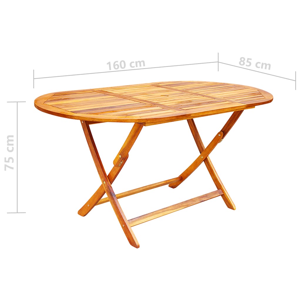 Set mobilier de grădină pliabil, 7 piese, lemn masiv acacia GartenMobel Dekor
