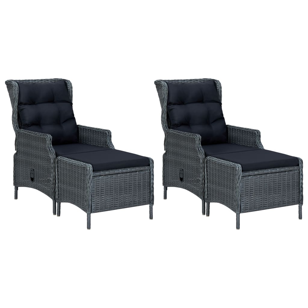 Set de masă pentru grădină, 5 piese, gri închis GartenMobel Dekor