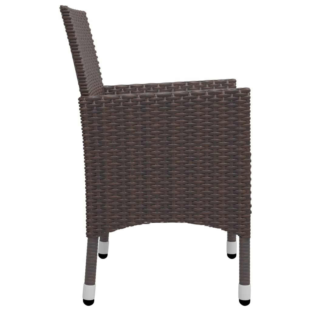 Set de masă pentru grădină, 7 piese, maro GartenMobel Dekor
