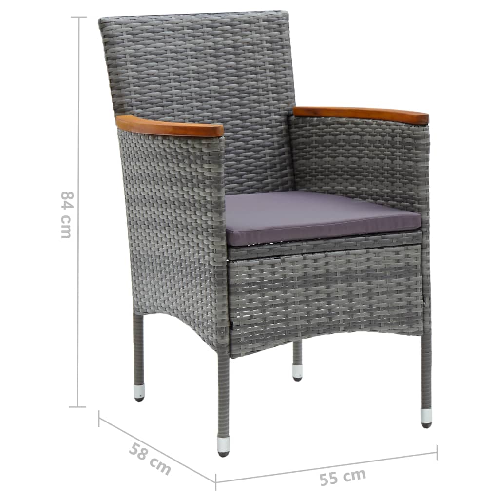 Set mobilier de grădină, 5 piese, gri GartenMobel Dekor