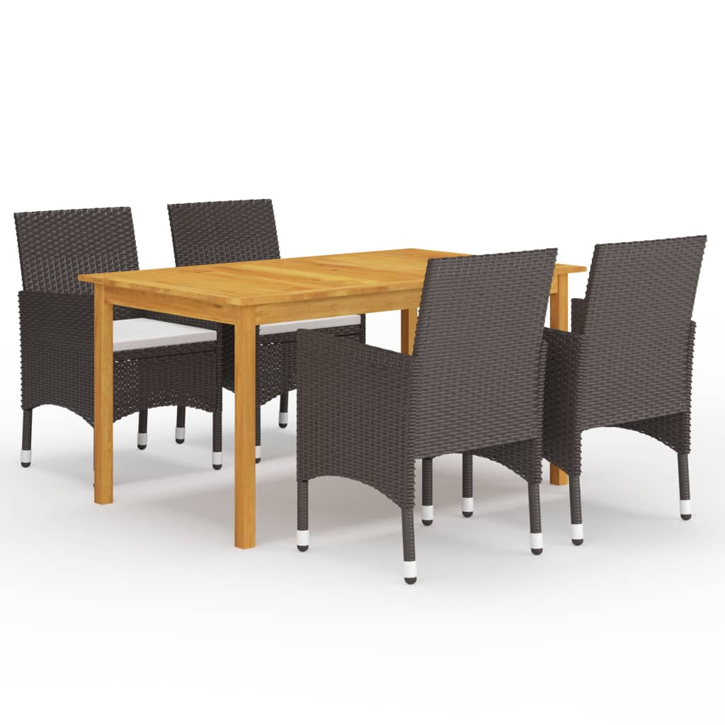 Set mobilier de grădină, 5 piese, maro GartenMobel Dekor