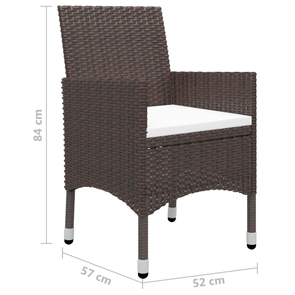 Set mobilier de grădină, 5 piese, maro GartenMobel Dekor