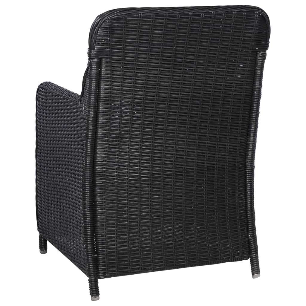 Set mobilier de grădină, 5 piese, negru GartenMobel Dekor