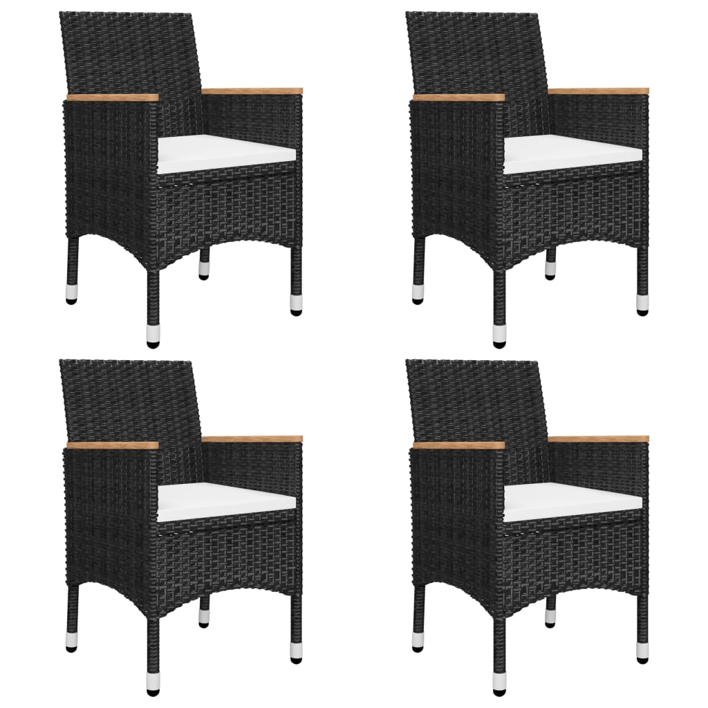 Set mobilier de grădină, 7 piese, negru GartenMobel Dekor