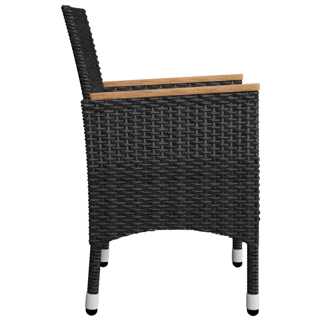 Set mobilier de grădină, 7 piese, negru GartenMobel Dekor
