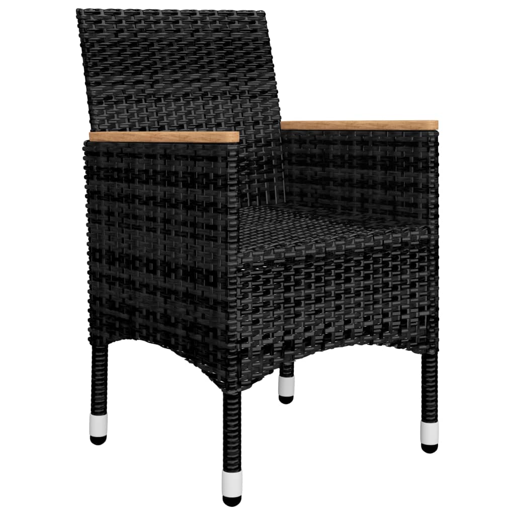 Set mobilier de grădină, 7 piese, negru GartenMobel Dekor