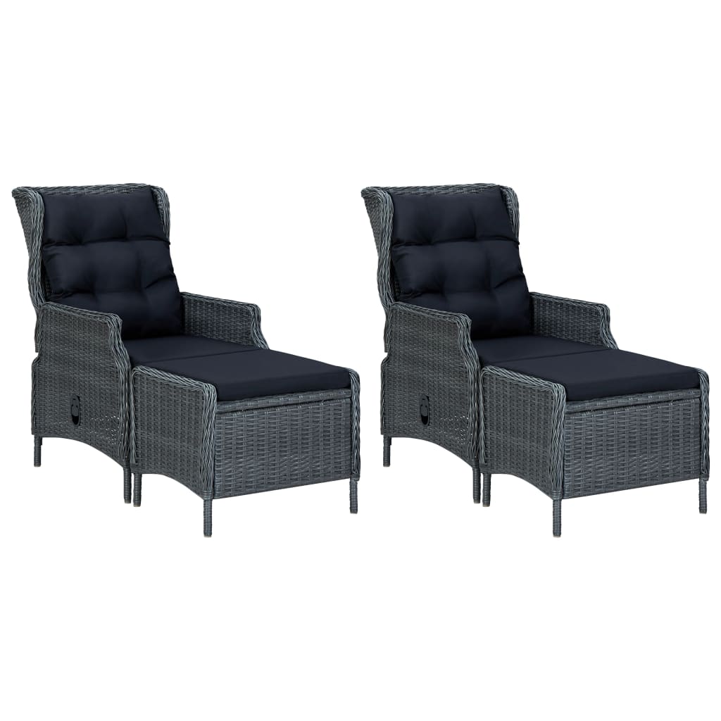 Set de masă pentru grădină, 7 piese, gri închis GartenMobel Dekor