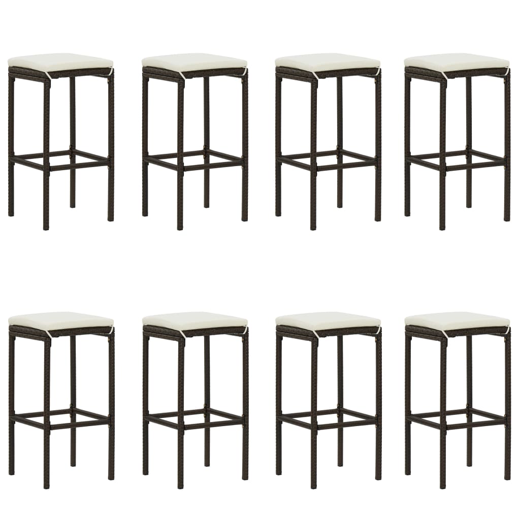 Set mobilier bar de grădină cu perne, 9 piese, maro GartenMobel Dekor