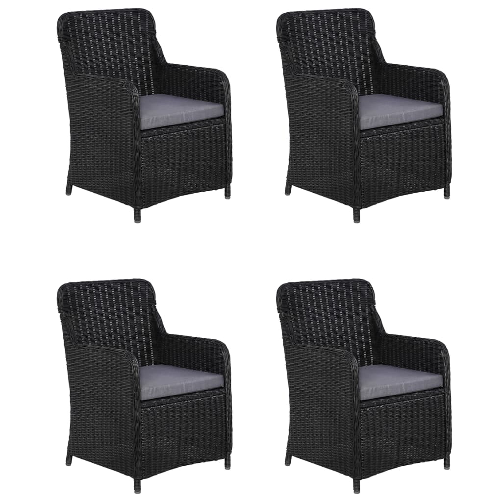 Set mobilier de grădină, 5 piese, negru GartenMobel Dekor