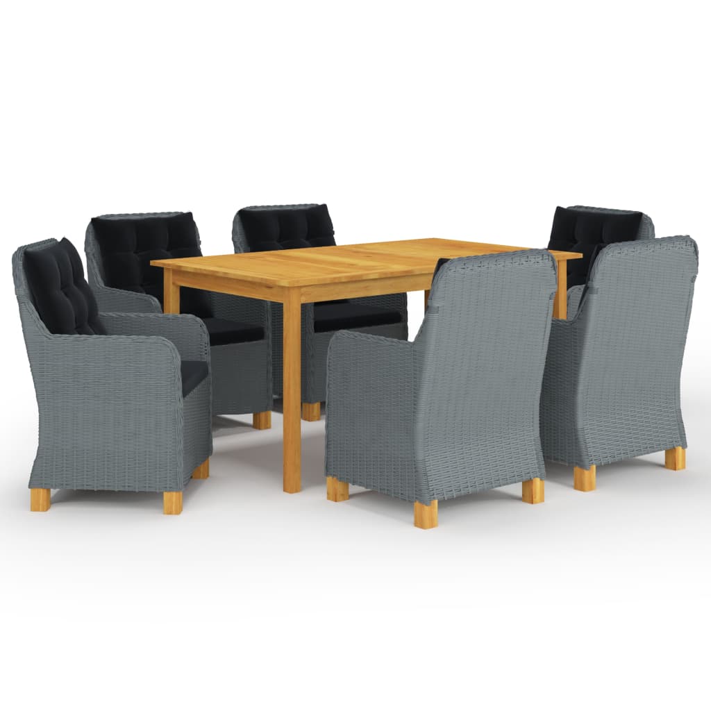 Set mobilier de grădină, 7 piese, gri deschis GartenMobel Dekor