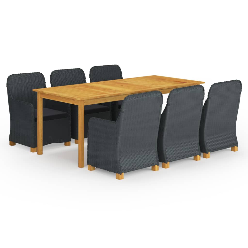 Set mobilier de grădină, 7 piese, gri închis GartenMobel Dekor