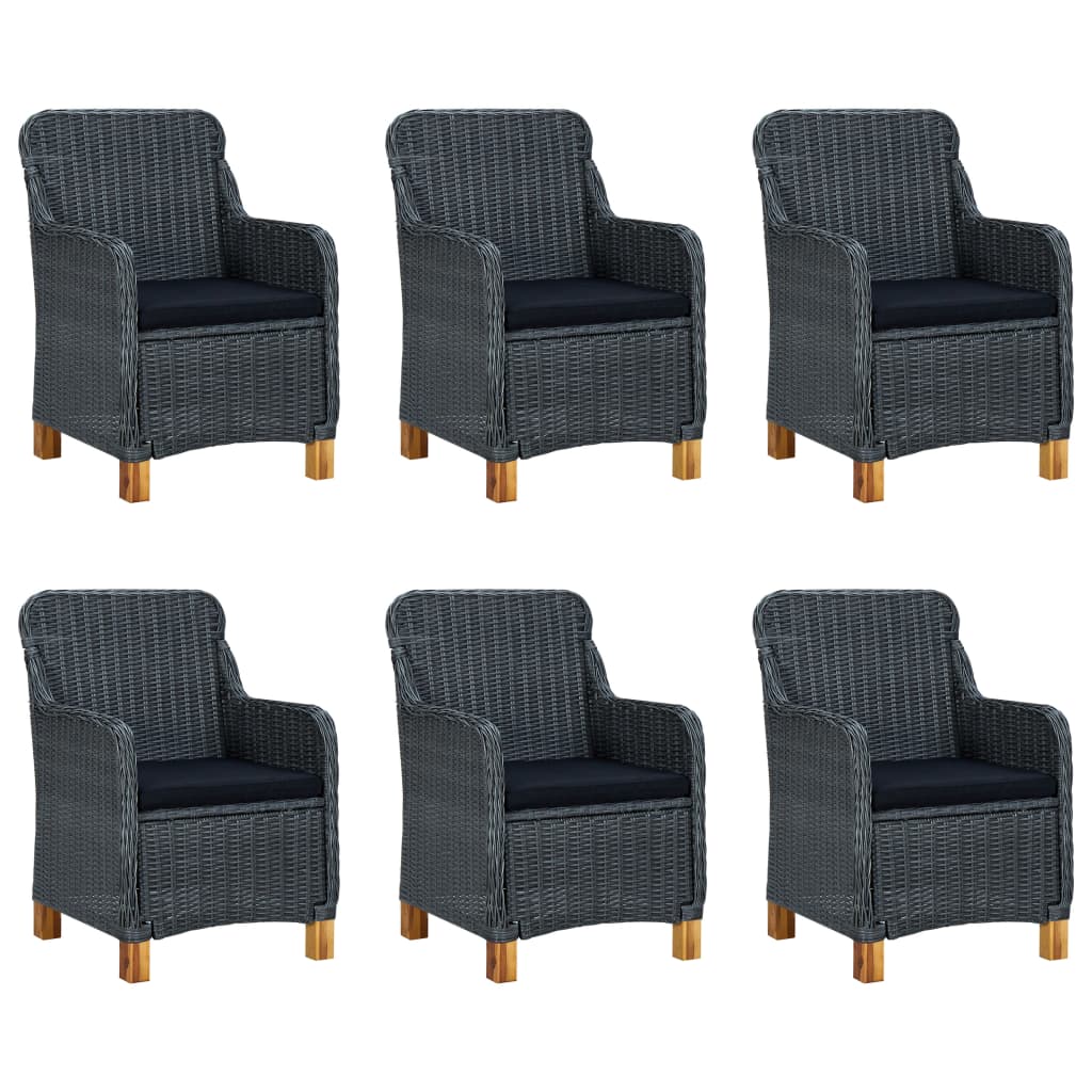 Set mobilier de grădină, 7 piese, gri închis GartenMobel Dekor