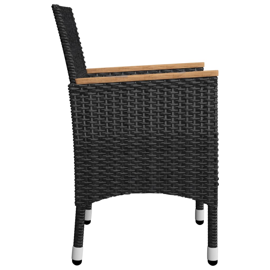 Set mobilier de grădină, 7 piese, negru GartenMobel Dekor