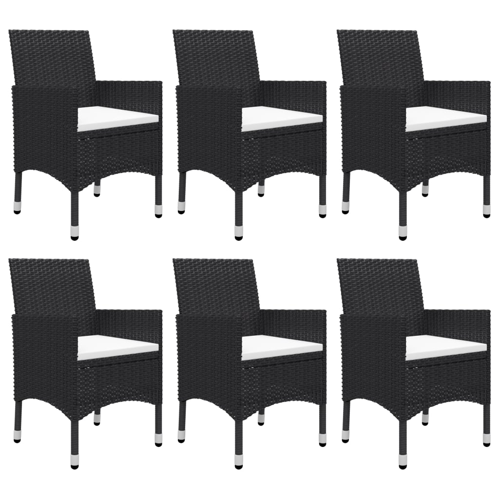 Set mobilier de grădină, 7 piese, negru GartenMobel Dekor
