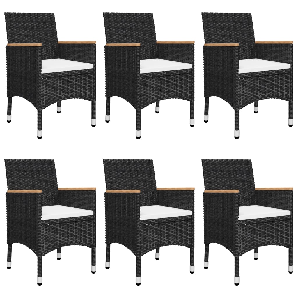 Set mobilier de grădină, 7 piese, negru GartenMobel Dekor