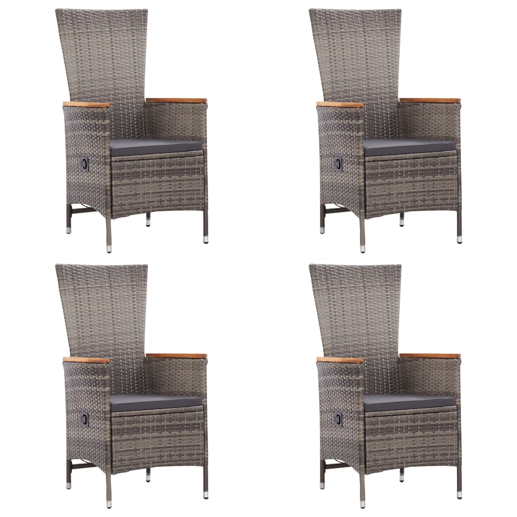 Set de masă pentru grădină, 7 piese, gri, poliratan GartenMobel Dekor