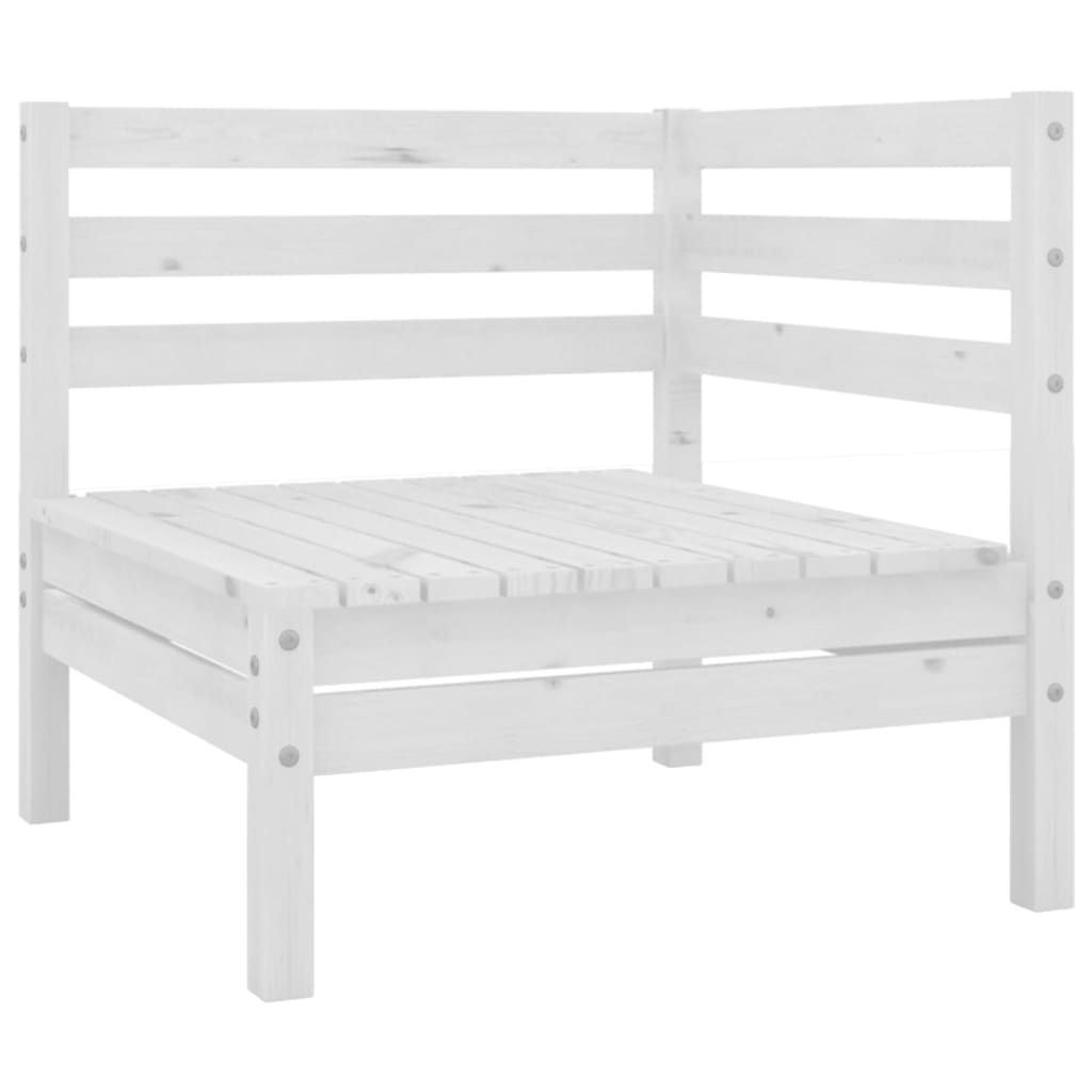 Set mobilier de grădină, 4 piese, alb, lemn masiv de pin GartenMobel Dekor