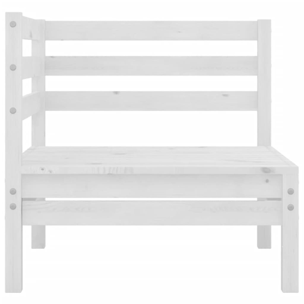 Set mobilier de grădină, 4 piese, alb, lemn masiv de pin GartenMobel Dekor