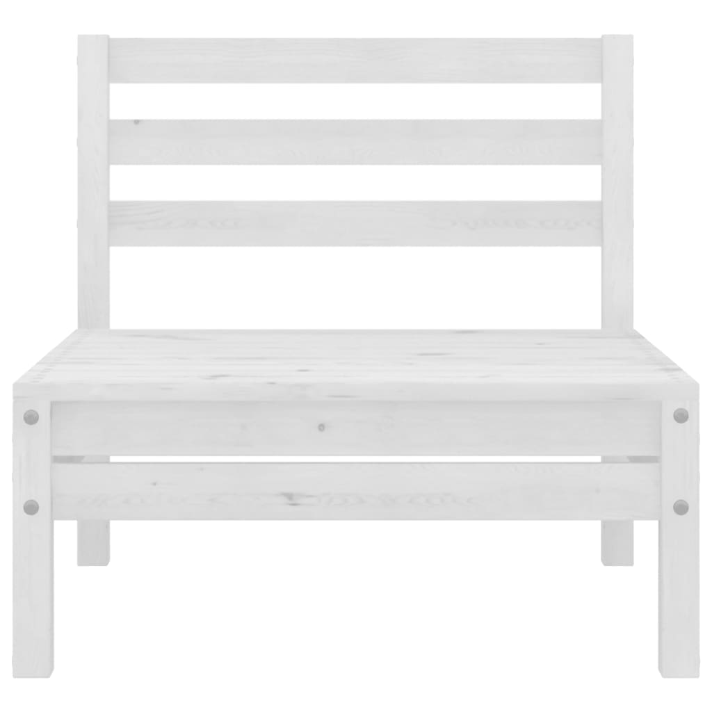 Set mobilier de grădină, 4 piese, alb, lemn masiv de pin GartenMobel Dekor
