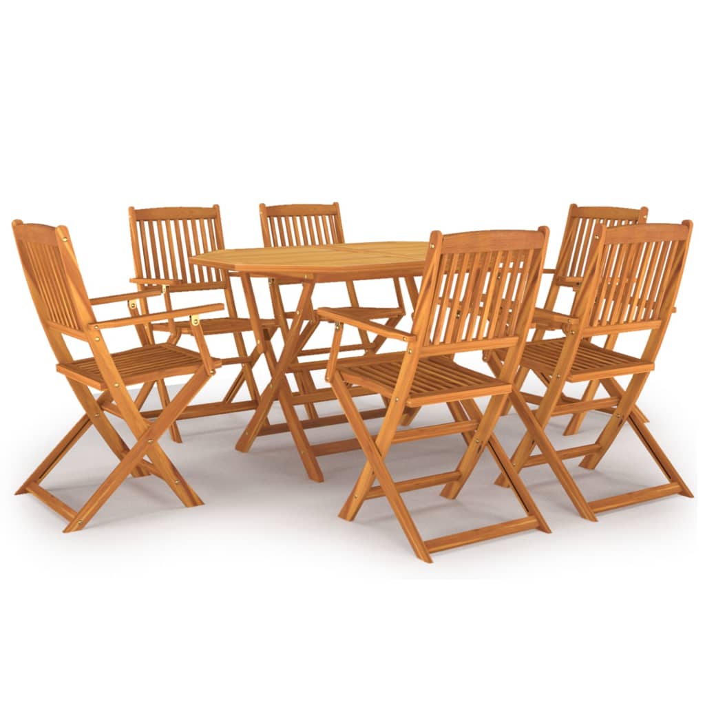 Set mobilier de grădină, 7 piese, lemn masiv de acacia GartenMobel Dekor