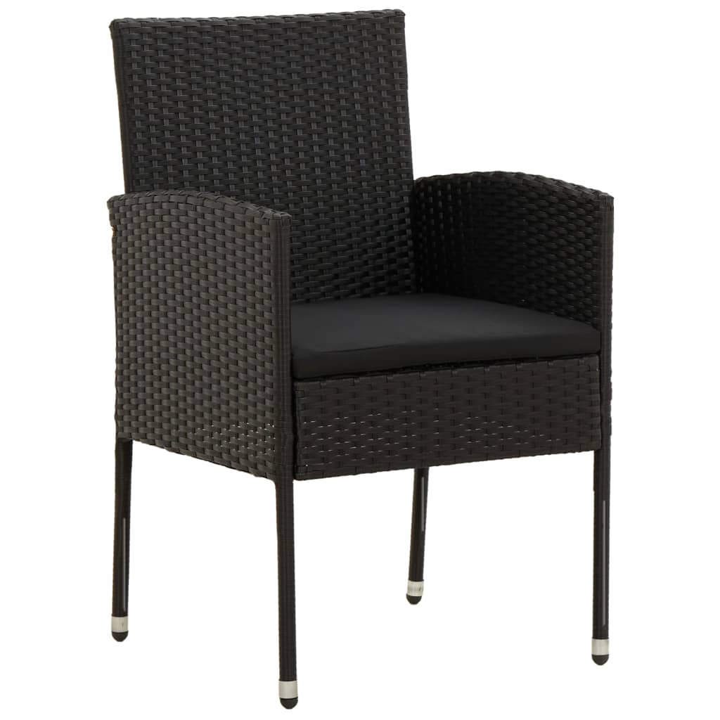 Set mobilier de exterior, 5 piese, negru, poliratan GartenMobel Dekor