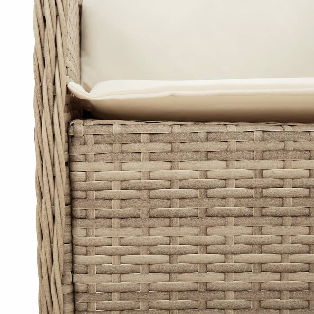 Set mobilier de grădină cu perne, 5 piese, bej, poliratan GartenMobel Dekor