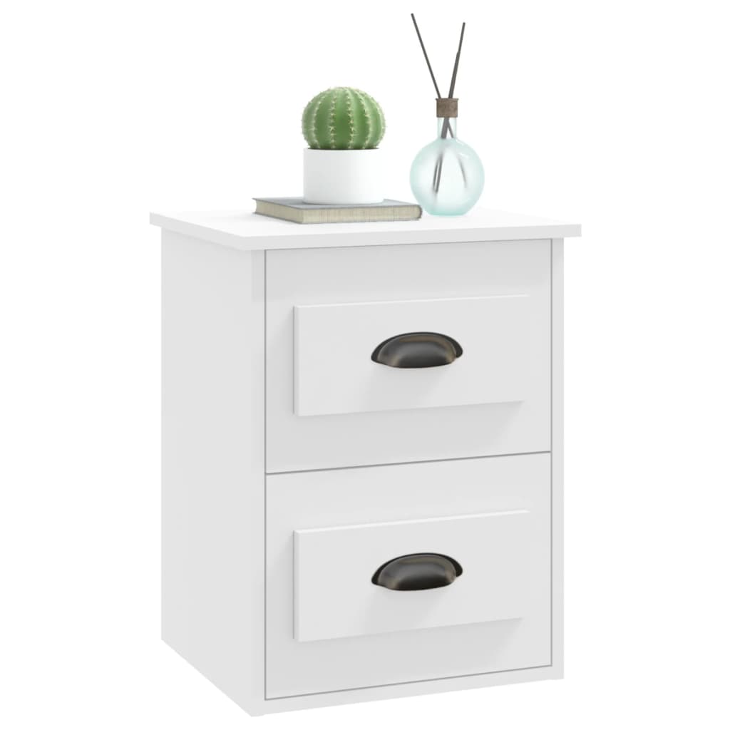 Noptiere de perete, 2 buc., alb, 41,5x36x53cm GartenMobel Dekor