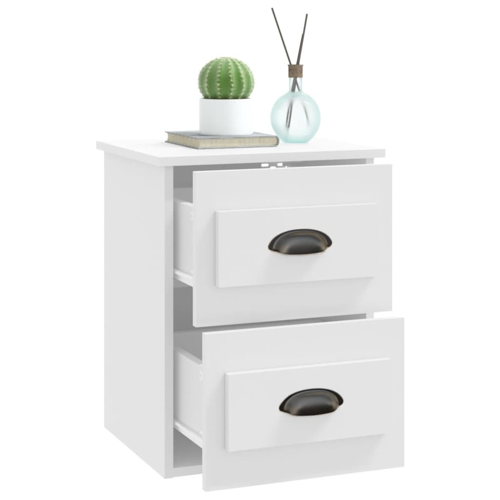 Noptiere de perete, 2 buc., alb, 41,5x36x53cm GartenMobel Dekor