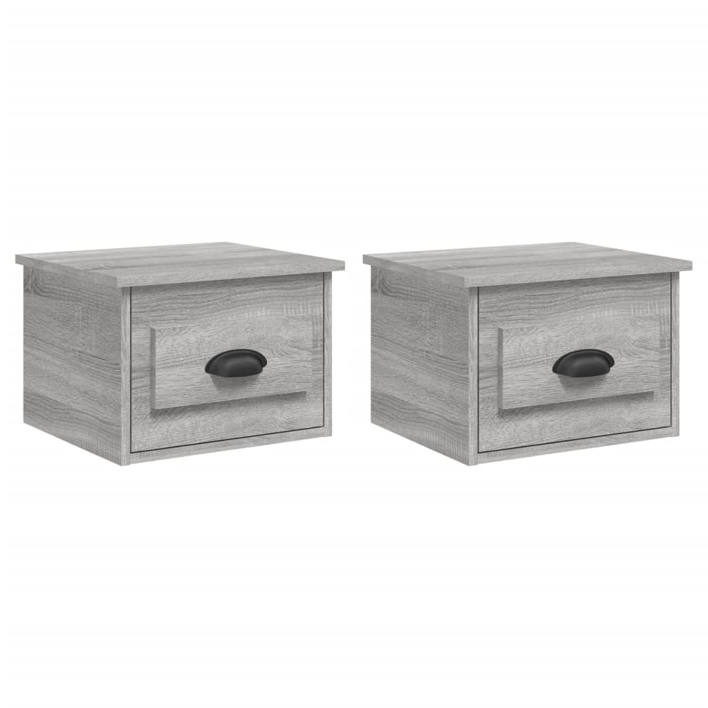 Noptiere de perete, 2 buc., gri sonoma, 41,5x36x28 cm GartenMobel Dekor