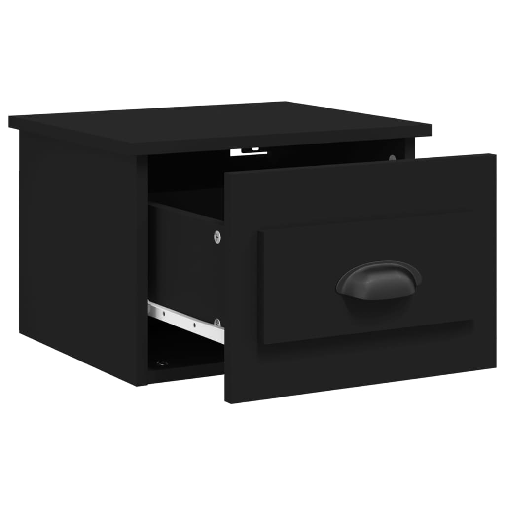 Noptiere de perete, 2 buc., negru, 41,5x36x28 cm GartenMobel Dekor