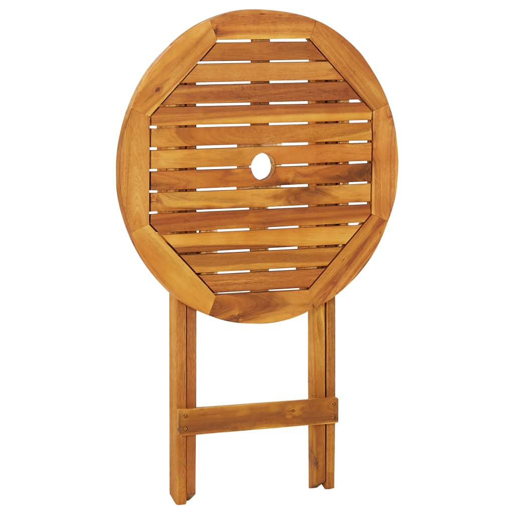 Set mobilier bistro pliabil, 3 piese, lemn masiv de acacia GartenMobel Dekor