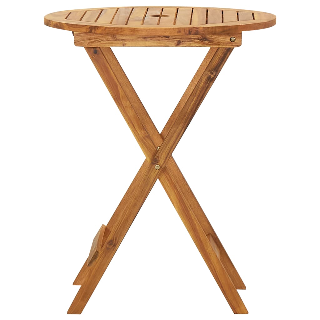 Set mobilier bistro pliabil, 3 piese, lemn masiv de acacia GartenMobel Dekor