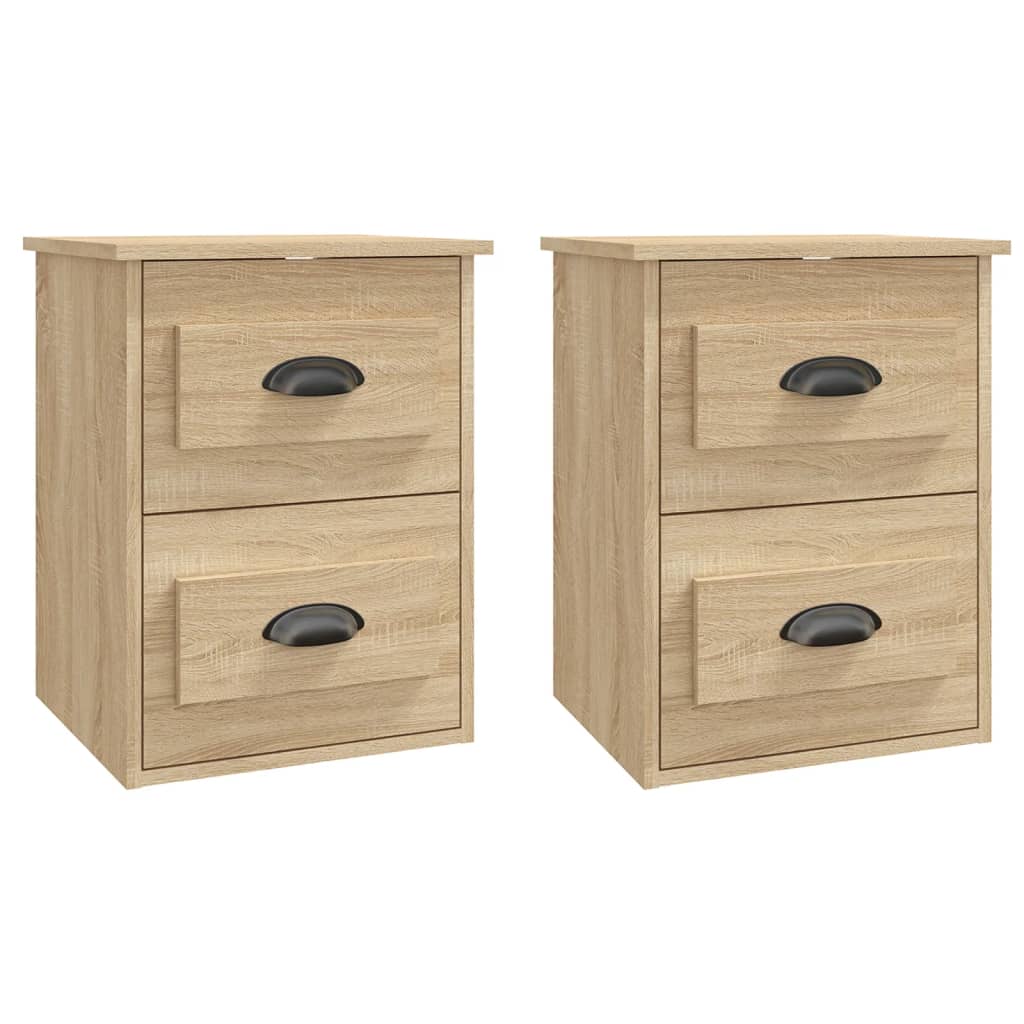 Noptiere de perete, 2 buc., stejar sonoma, 41,5x36x53cm GartenMobel Dekor