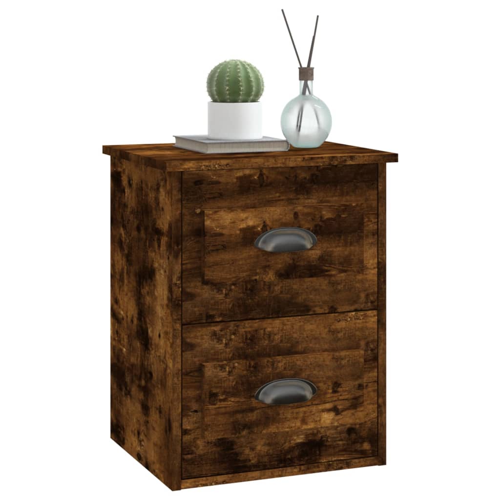 Noptiere pe perete, 2 buc., stejar afumat, 41,5x36x53 cm GartenMobel Dekor