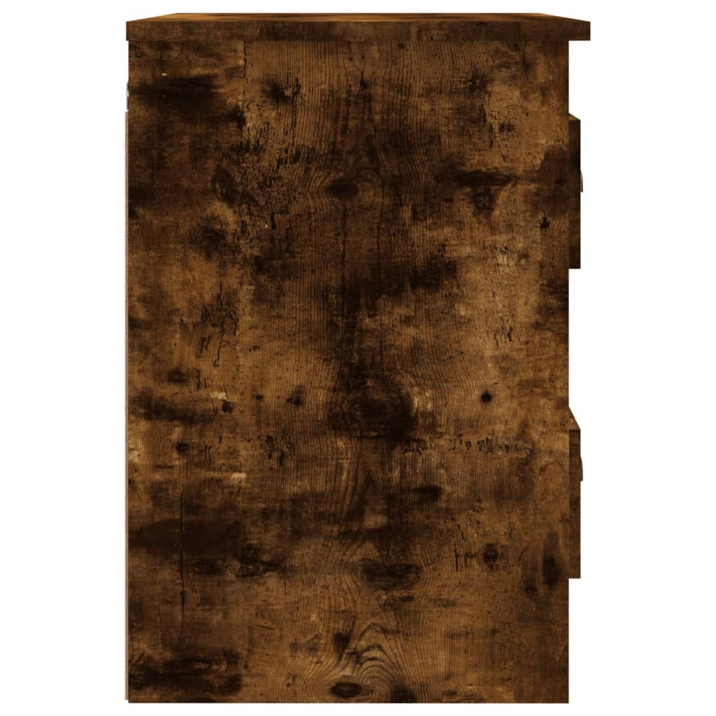 Noptiere pe perete, 2 buc., stejar afumat, 41,5x36x53 cm GartenMobel Dekor