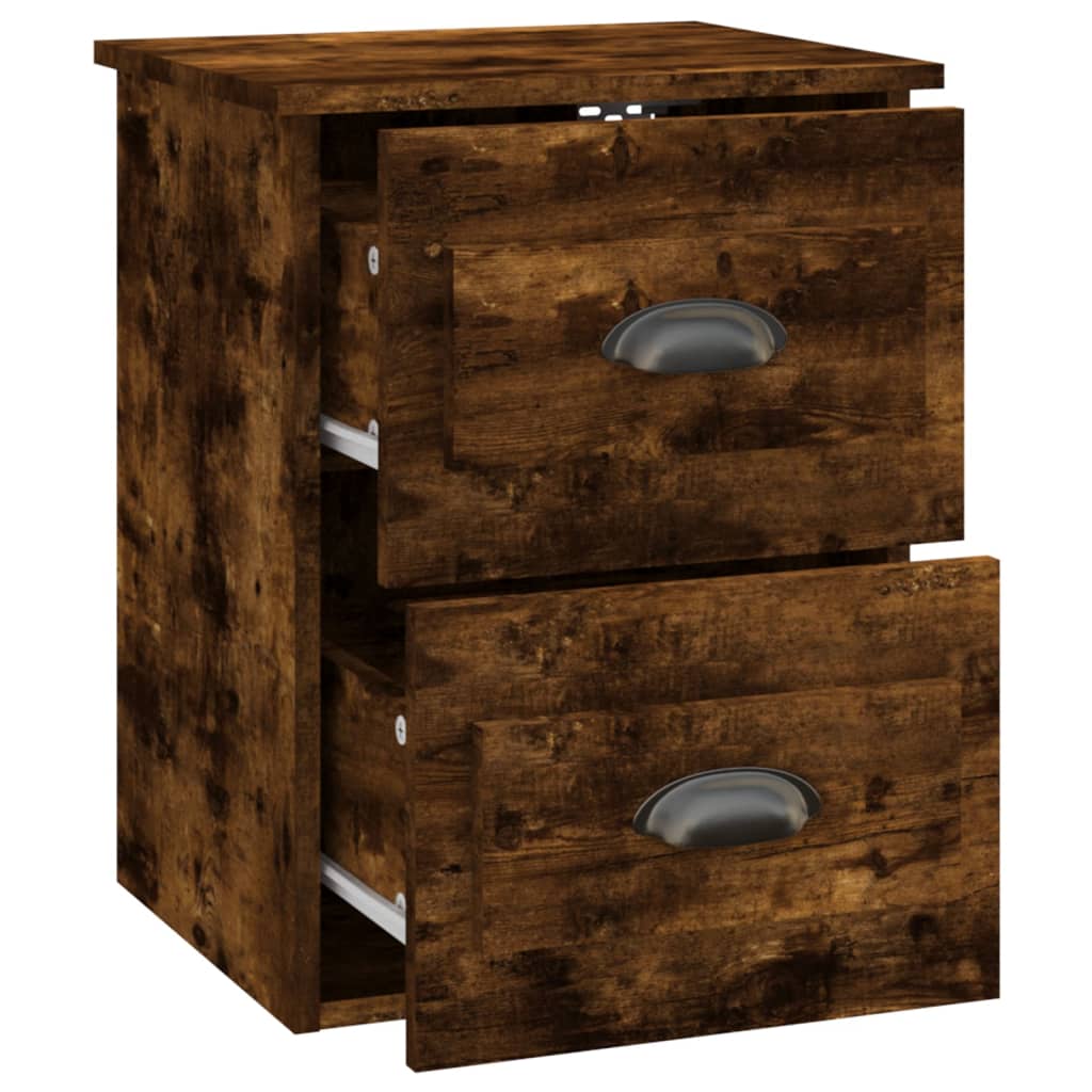 Noptiere pe perete, 2 buc., stejar afumat, 41,5x36x53 cm GartenMobel Dekor