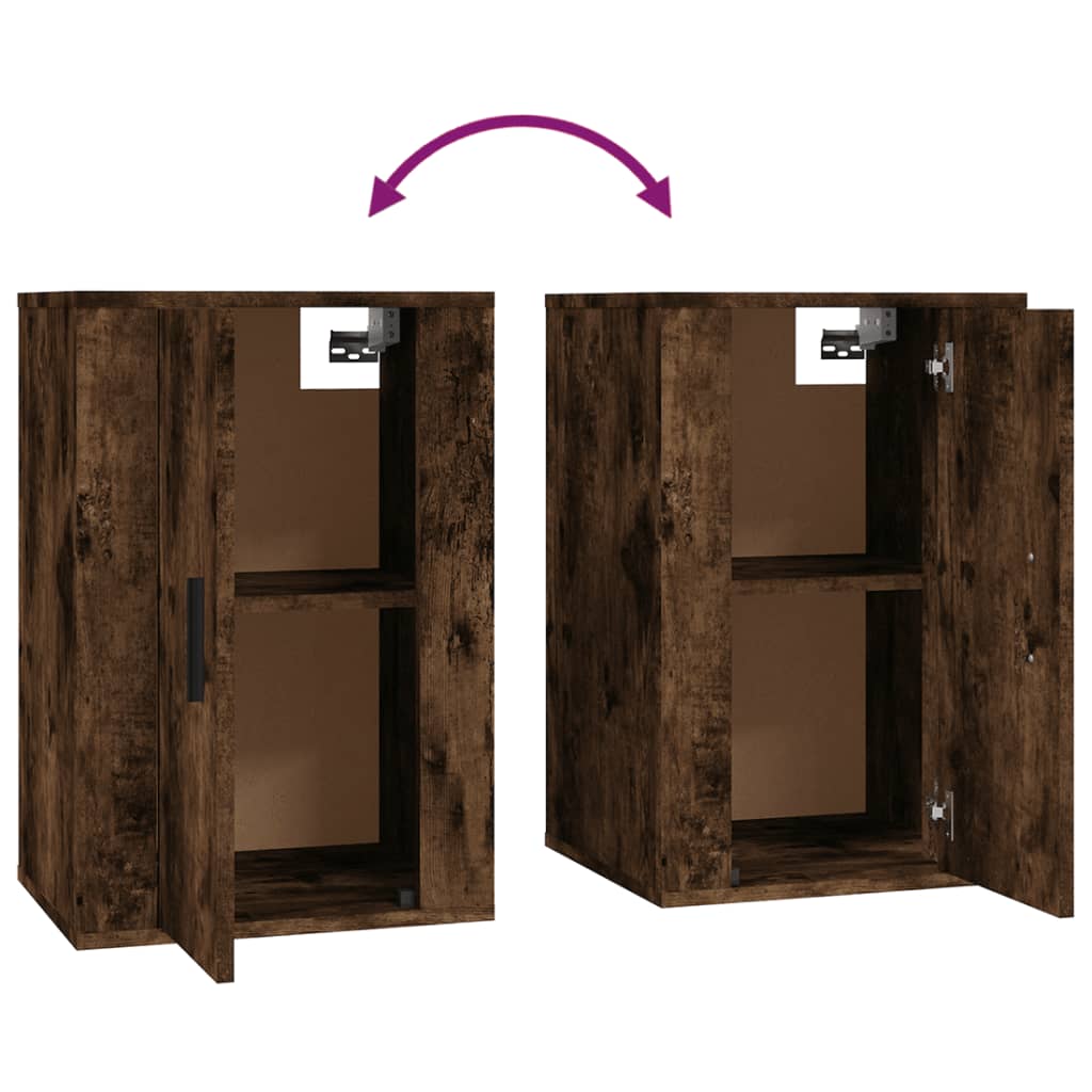 Dulapuri TV montaj pe perete 2 buc stejar fumuriu 40x34,5x60 cm GartenMobel Dekor