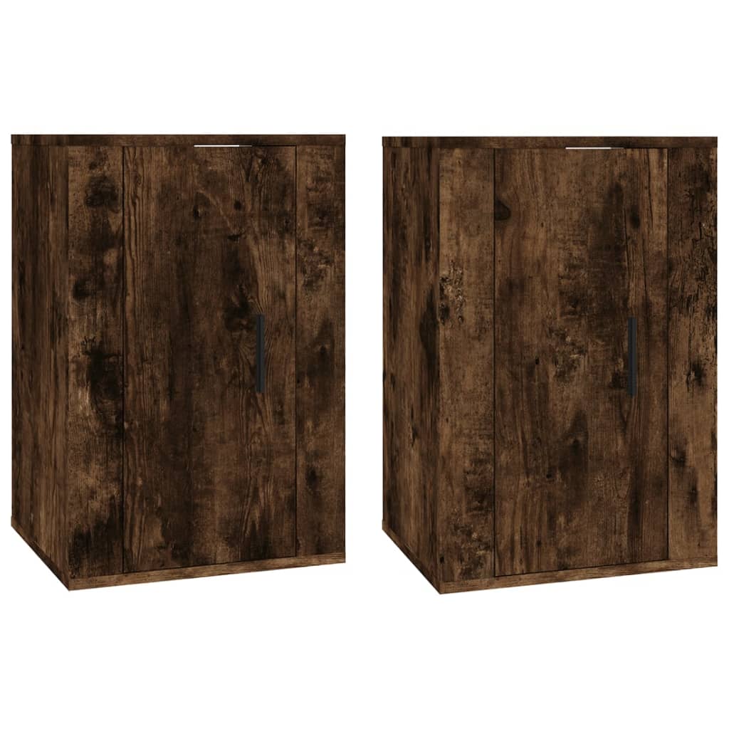 Dulapuri TV montaj pe perete 2 buc stejar fumuriu 40x34,5x60 cm GartenMobel Dekor